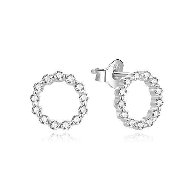 Beneto Orecchini minimalisti in argento con zirconi AGUP2053 donna