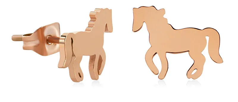 Troli Orecchini in bronzo decenti Cavallo donna
