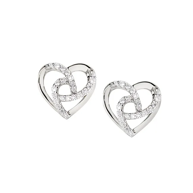 Amen Orecchini originali in argento con zirconi Love EHHBBZ donna