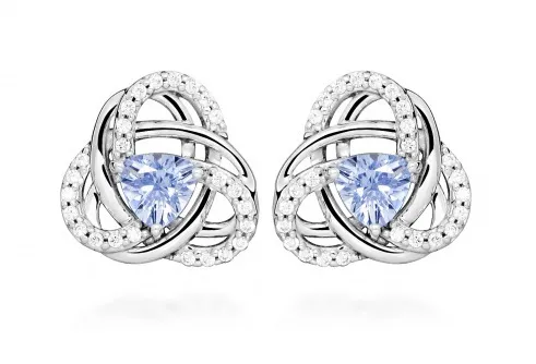 Gatto in argento Orecchini in argento con zirconi cubici SC526 donna
