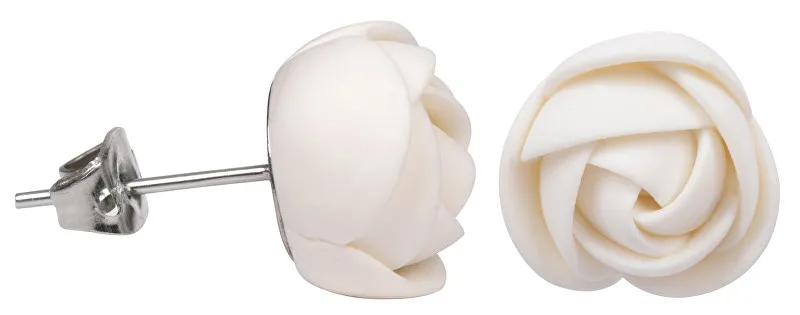 Troli Orecchini di fiori bianchi purses donna
