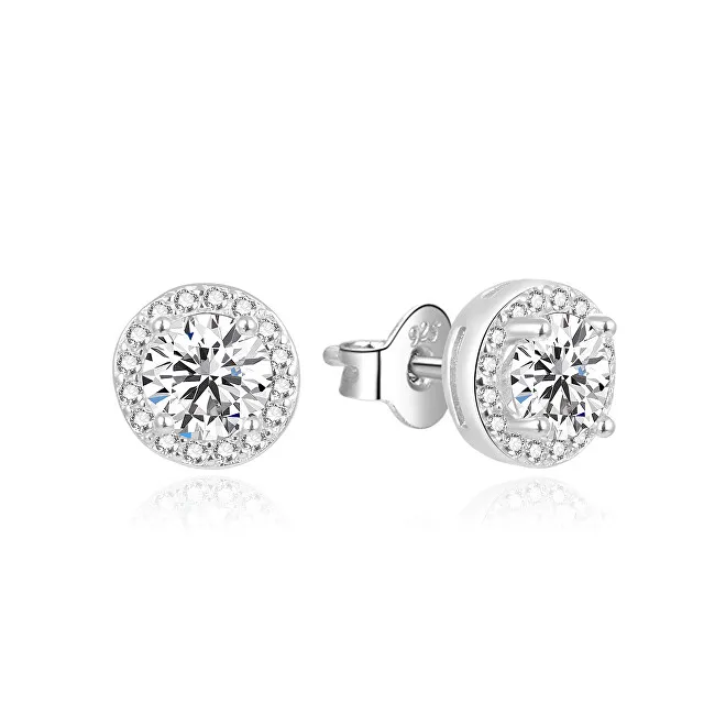Beneto Bellissimi orecchini a bottone in argento con zirconi AGUP2303 donna