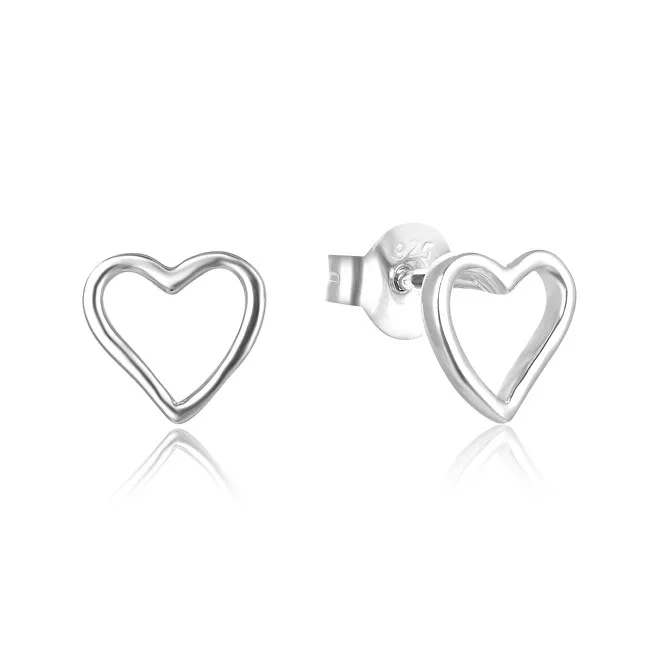 Beneto Orecchini a cuore minimalisti in argento AGUP2691 donna