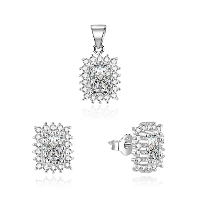 Beneto Elegante set di gioielli con zirconi TAGSET197 (pendente, orecchini) donna