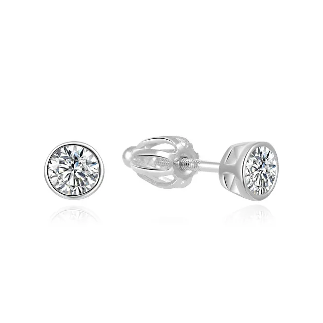 Beneto Orecchini a bottone minimalisti in argento AGUP1701S donna
