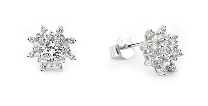 Beneto Orecchini in argento adati Fiocco di neve AGUP2749 donna