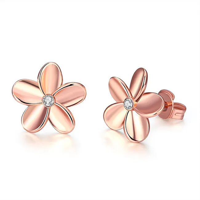 Orecchini Troli Delicati in bronzo con cristalli Flowers VSE001R-PET donna