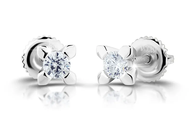 Modesi Piccoli orecchini in argento con zirconi M00921 donna