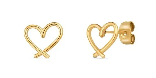 Vuch Orecchini minimalisti placcati oro Emery Gold Hearts donna