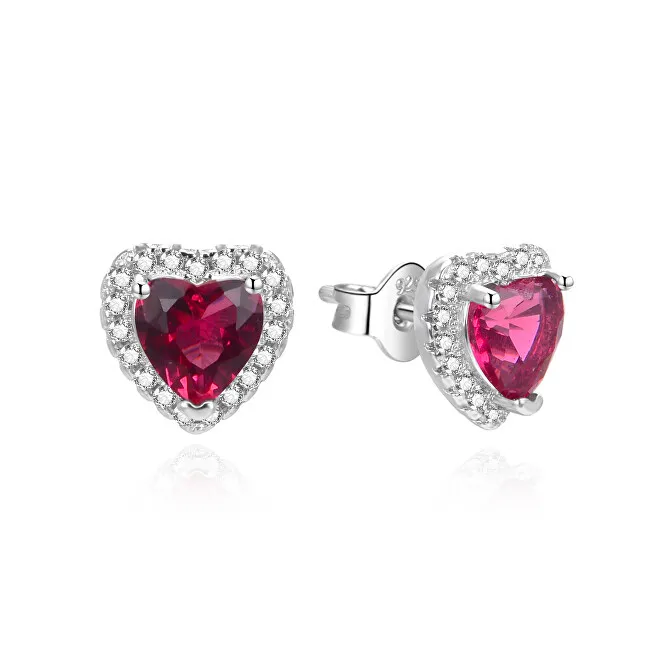 Agato Bellissimi orecchini in argento con zirconi rosso rubino AGUP3500-R donna