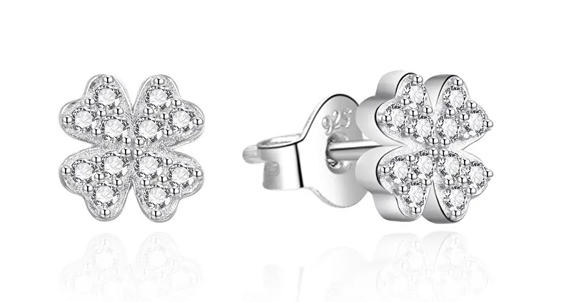Agato Orecchini in argento con zirconi Quadrifoglio AGT-E098PW donna