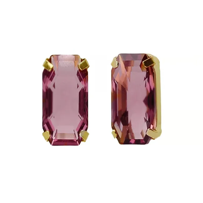 Victoria Cruz Eleganti orecchini placcati oro con cristallo bordeaux Inspire A4686-28DT donna