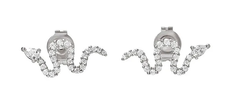 Emporio Armani Orecchini in argento Serpente con zirconi EG3612040 donna