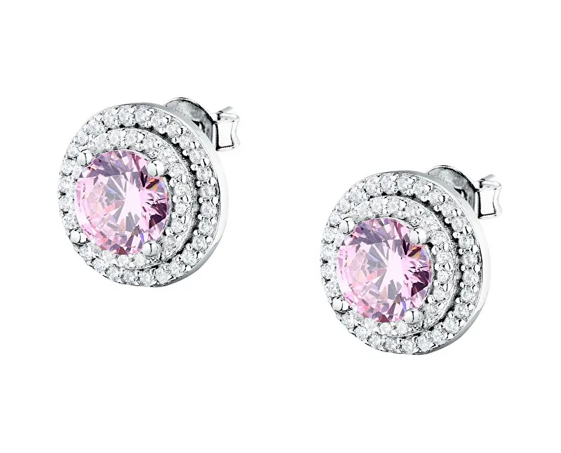 Morellato Orecchini in argento lucido con zirconi rosa Tesori SAIW273 donna