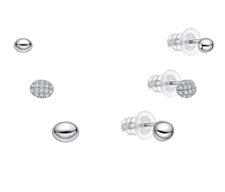 MOISS Set di orecchini piccoli in argento E0004887 (3 paia di orecchini) donna