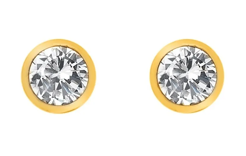 Hot Diamonds Orecchini placcati in oro con topazio e diamante autentico Gemstone DE832 donna