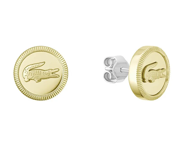 Lacost Orecchini placcati oro con coccodrillo Memento 2040422 donna