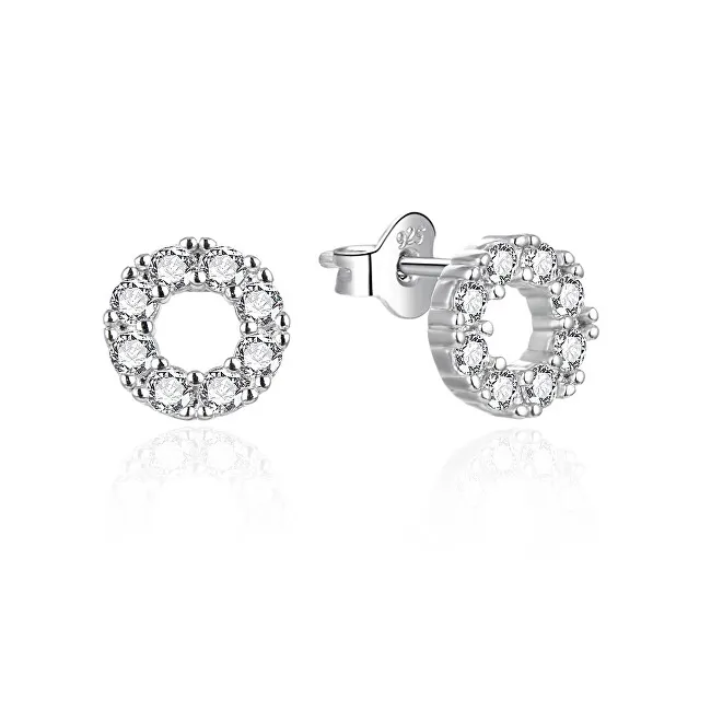 Agato Orecchini in argento con zirconi trasparenti Circle AGT-E178PW donna