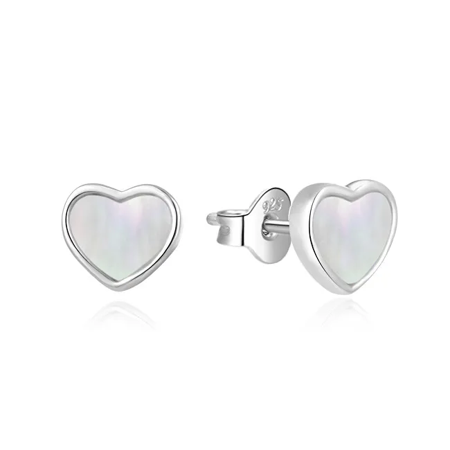 Agato Delicati orecchini in argento Cuori con madreperla AGT-E215P donna