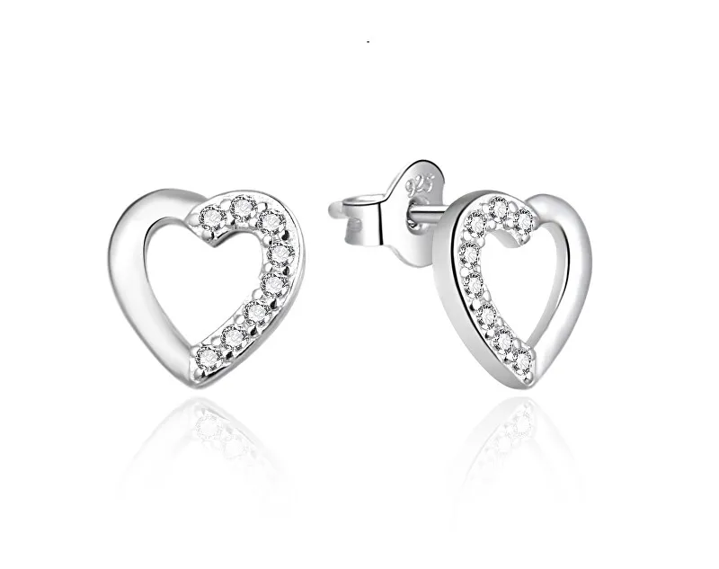 Agato Orecchini a forma di cuore in argento con zirconi AGT-E199PW donna