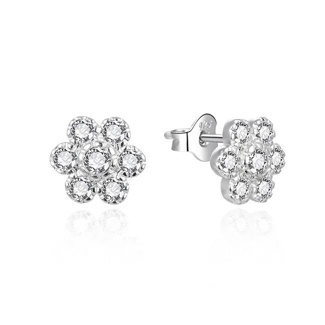 Agato Orecchini in argento Fiori con zirconi trasparenti AGT-E179PW donna
