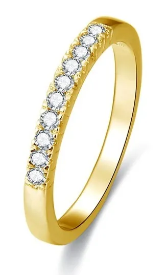 Benetto Anello in argento placcato oro con cristilla AGG189 - Diametro: 60 mm donna