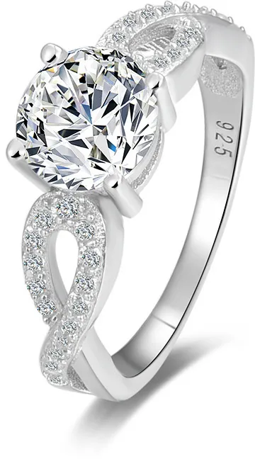 Beneto Anello argento scintillante AGG204 - Diametro: 56 mm donna