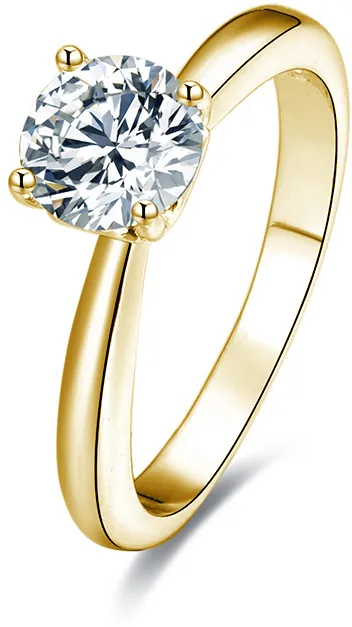Benetto Anello in argento placcato oro con cristilla AGG202 - Diametro: 54 mm donna