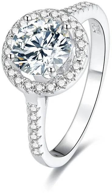 Benet Anello in argento con cristilla AGG193 - Diametro: 58 mm donna