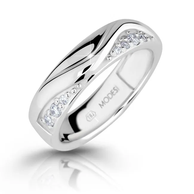 Modesi Anello in argento alla moda con zirconi M16026 - Diametro: 58 mm donna