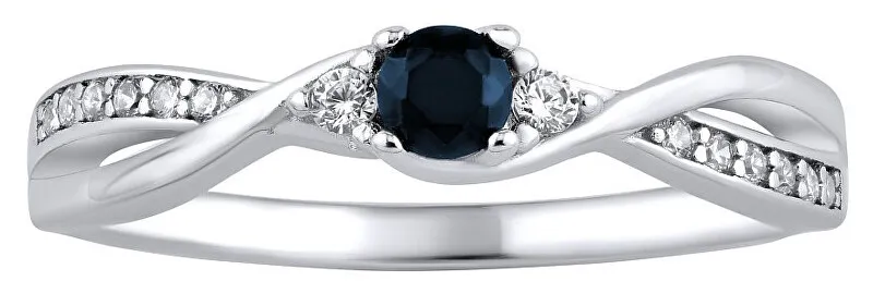 Silvego Anello in argento con vero zaffiro naturale JJJR1100SAP - Diametro: 46 mm donna