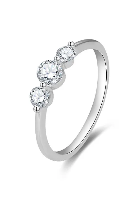 Beneto Anello di fidanzamento pregiato con zirconi AGG466 - Diametro: 54 mm donna