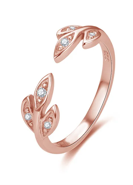 Beneto Affascinante anello in bronzo con zirconi AGG474-RG donna