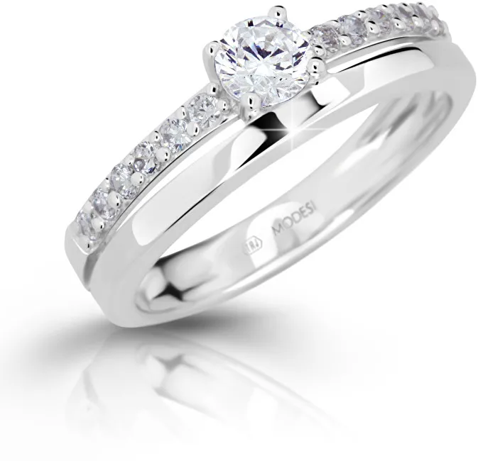 Modesi Anello corda con zirconi M11102 - Diametro: 55 mm donna