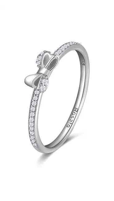 Rosato Bellissimo anello in argento con fiocco Allegra RZA025 - Diametro: 58 mm donna