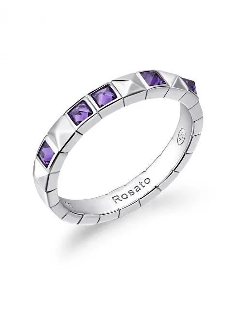 Rosato Anello giocoso in argento con zirconi cubici RZCU92 - Diametro: 54 mm donna