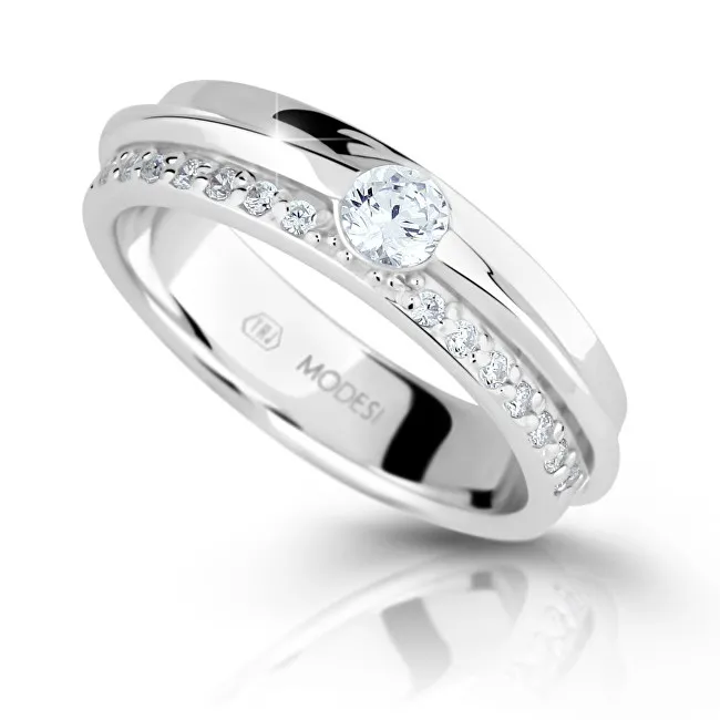 Modesi Anello in argento scintillante con zirconi M16020 - Diametro: 50 mm donna