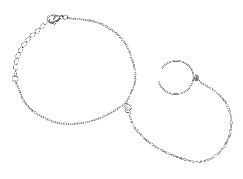 Troli Bracciale in acciaio pregiato con zirconi VSB6006S-PET donna