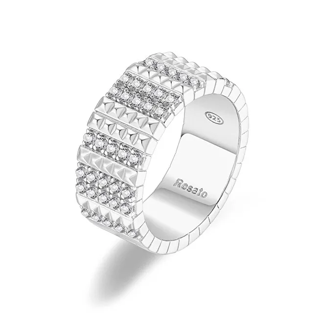 Rosato Anello in argento scintillante con zirconi cubici RZCU57 - Diametro: 54 mm donna