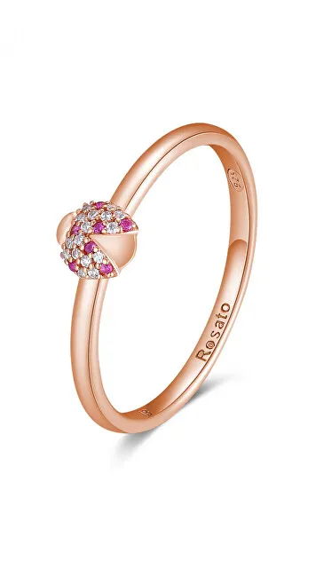 Rosato Anello in bronzo pregiato con coccinella Allegra RZA020 - Diametro: 56 mm donna