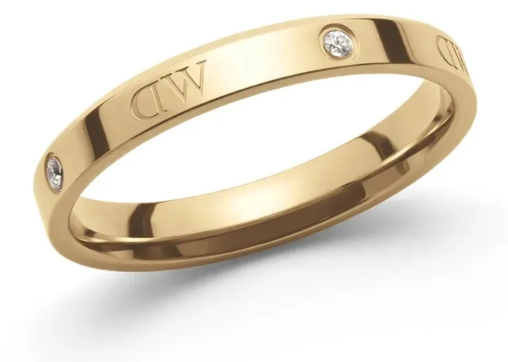 Daniel Wellington Anello originale placcato oro con cristilla Classic Lumine DW0040028 - Diametro: 52 mm donna