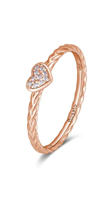 Rosato Anello romantico in bronzo con zirconi Allegra RZA018 - Giro: 58 mm donna