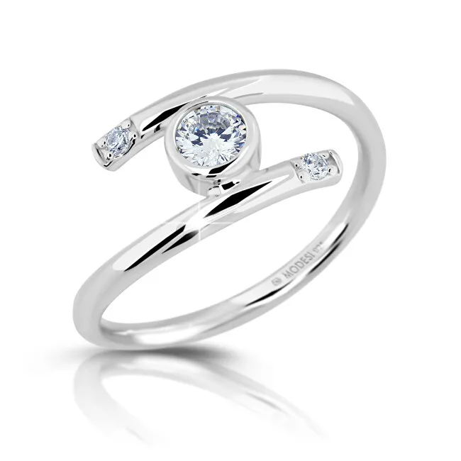Modesi Bellissimo anello in argento con zirconi M01017 - Diametro: 54 mm donna