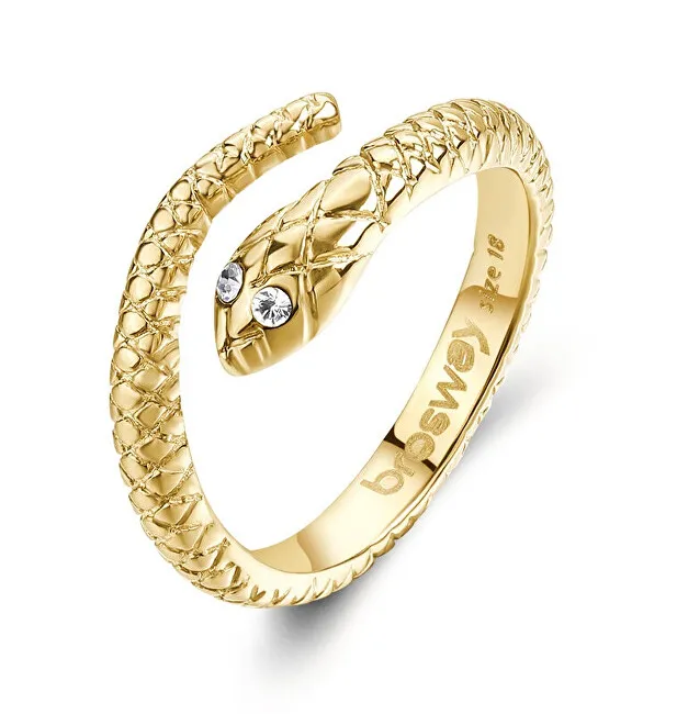 Brosway Anello originale placcato oro Chakra del serpente BHKR006 - Diametro: 54 mm donna