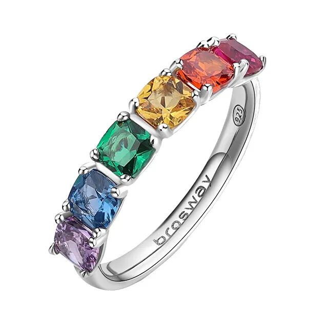 Brosway Anello in argento con motivo arcobaleno gioioso FJR07 - Diametro: 52 mm donna