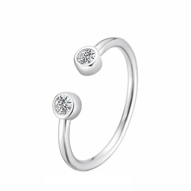 Agato Anello aperto in argento con zirconi AGT-R33W - Diametro: 62 mm donna