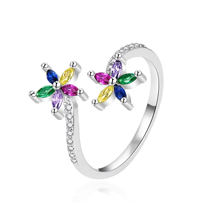 Agato Anello aperto in argento Flowers AGT-R28C - Diametro: 57 mm donna