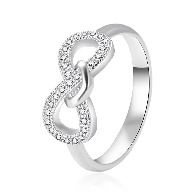 Agato Anello in argento con zirconi Infinity AGT-R30W - Diametro: 54 mm donna