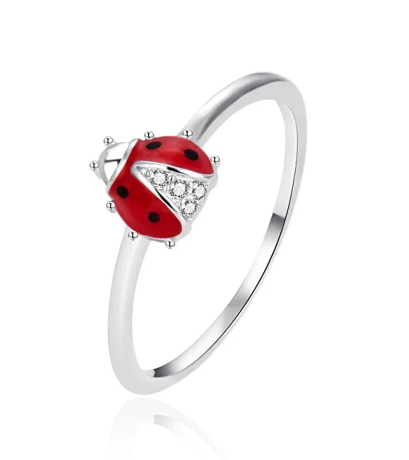 Agato Anello per bambini in argento Coccinella AGT-RD03 - Diametro: 50 mm donna