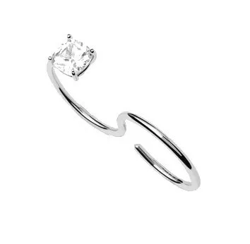 PDPAOLA Modello doppio anello in pietra zircone Sofia AN02-A27 - Diametro: 48 mm donna
